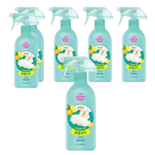 LG생활건강 온더바디 발을씻자 코튼 풋샴푸 레몬민트향 510ml (6개)