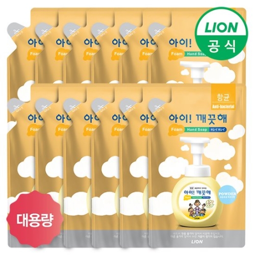 CJ라이온 아이깨끗해 순 항균 폼 핸드 솝 리필 450ml (25개)