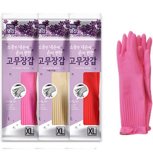 홈에디션명진  황토숯 고무장갑 특대