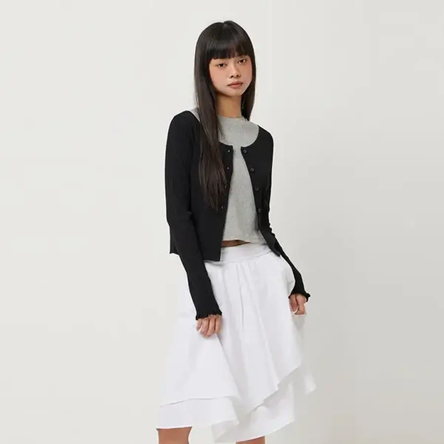 SISLEY SIS 오프숄더 크롭 가디건_SC90531BK 824032