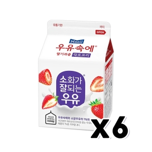 매일유업 우유속에 딸기 락토프리 300ml (6개)