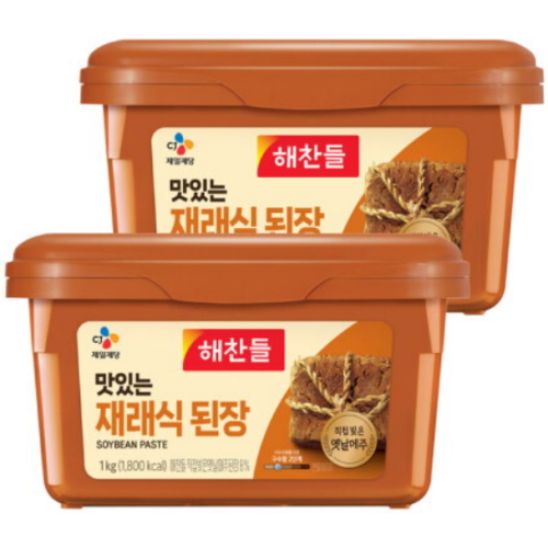해찬들 재래식 된장 1kg (2개)_이미지