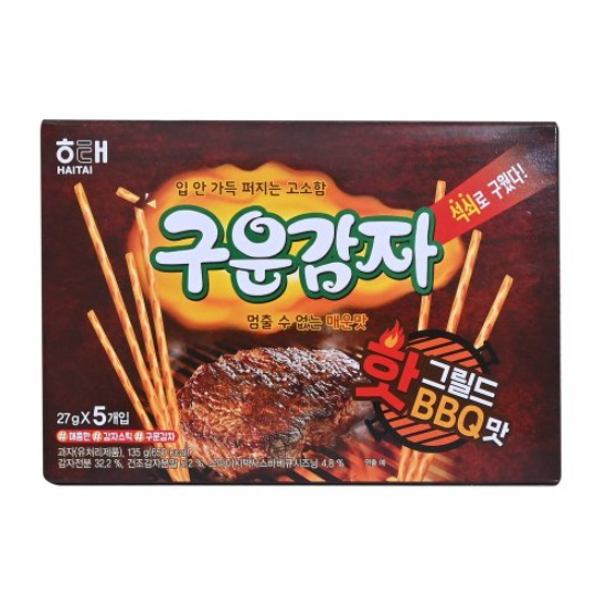 해태제과 구운감자 핫그릴드 BBQ맛 135g (10개)_이미지