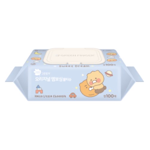 X 리틀카카오프렌즈 춘식이 오리지널 엠보싱 물티슈 캡형 100매