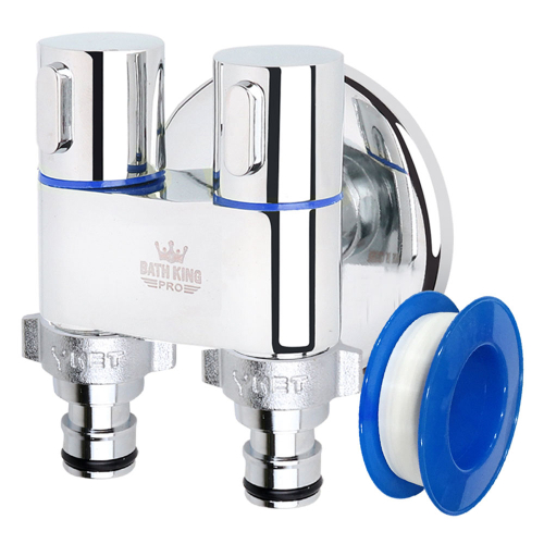 와이넷 딱이지 바스킹 두갈래 슬림밸브 블루 + 커플링 2개_이미지