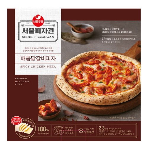 서울우유 서울피자관 매콤닭갈비 수제 화덕피자 420g (3개)