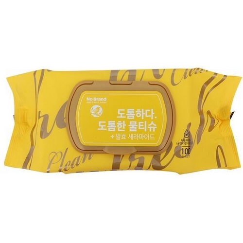 노브랜드 도톰한 물티슈 캡형 100매 (60팩)_이미지