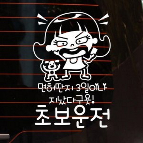 면허딴지 3일이나 초보운전 스티커 LSC-516