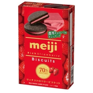메이지 일본 리치 딸기 초콜릿 샌드 과자 127g 10개_이미지