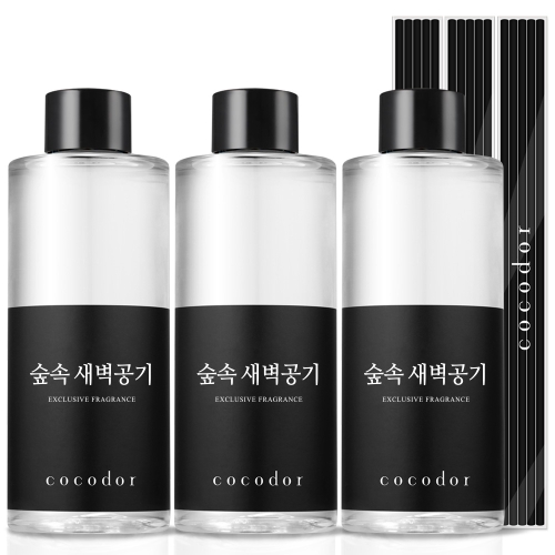 코코도르 리필액 + 리드스틱 5p 숲속새벽공기 200ml x 3개 (1세트)_이미지