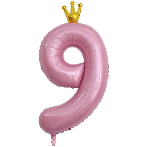 이자벨홈 초대형 생일파티 왕관숫자풍선 핑크