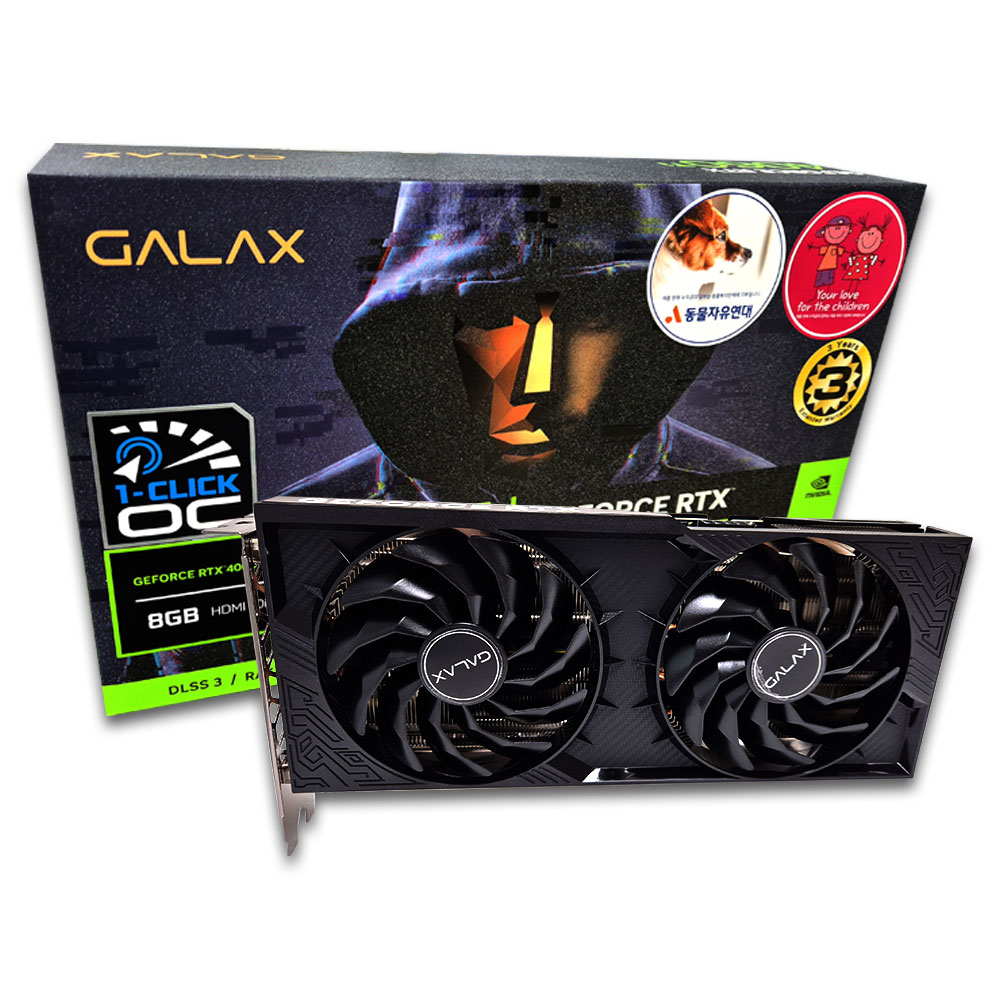 갤럭시 GALAX 지포스 RTX 4060 Ti DUAL OC D6 8GB_이미지
