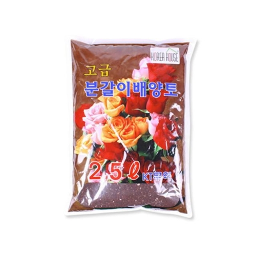가훼하우스 분갈이 배양토 2.5L 배양흙 화분갈이 씨앗 비료 텃밭_이미지