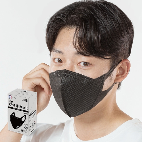 미마 보건용마스크 대형 검정 30개입 KF94_이미지