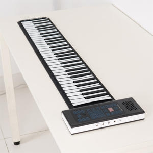 61 키 전자 키보드 장난감 유연한 롤 전자 소프트 키보드 피아노 휴대용 61 키 피아노 초보자를위한