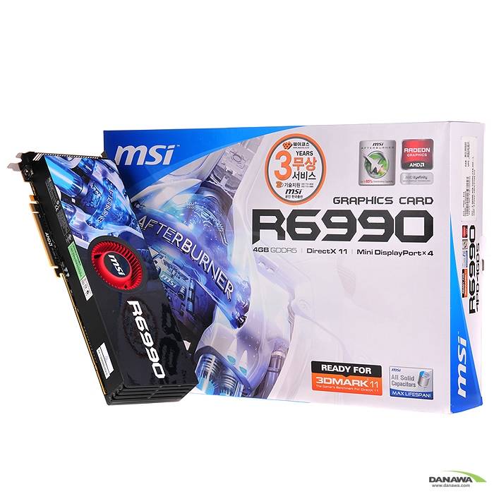 MSI 라데온 HD 6990 R6990 4PD4GD5 D5 4GB_이미지