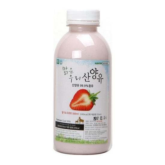 맑은우리산양유 딸기요구르트 500ml (4개)