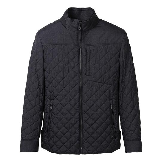 헤지스 차콜 KEEP HEAT 퀼팅 패딩 점퍼 HZU06D401CC_이미지