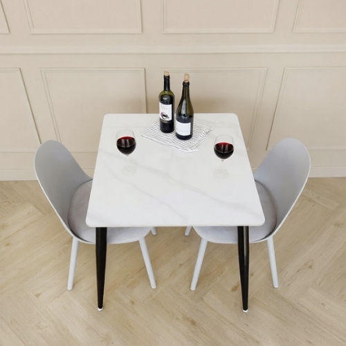 미세몽 로안 포세린 세라믹 식탁 800 (의자2개)_이미지