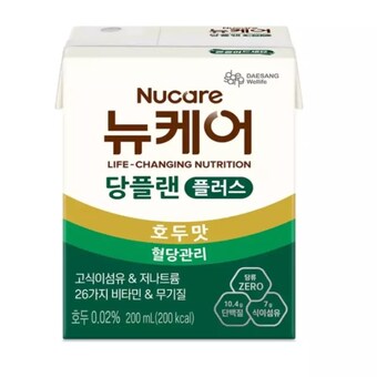 대상웰라이프 <b>뉴</b><b>케어</b> <b>당</b><b>플랜</b> 호두맛 플러스 200ml