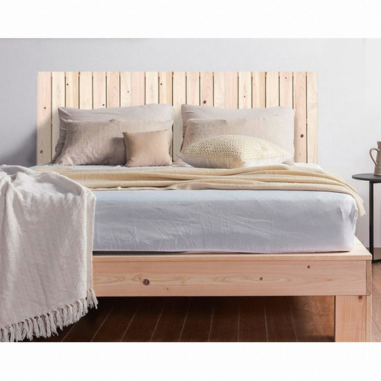 동서가구 힐링 편백나무 헤드형 통원목 침대 K (매트별도)_이미지