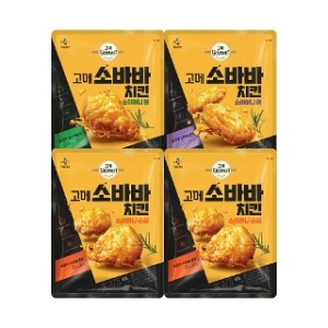 CJ제일제당 고메 소바바치킨 4봉 순살2+윙1+봉1_이미지