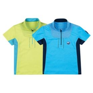 남아동 배색 등산 반팔 집업 티셔츠 1542TK706B