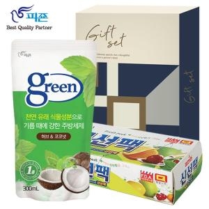 그린 주방세제 리필 300ml + 크린손 신선팩 50매 102-211943