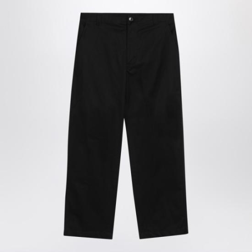 ���� 784049Z7AJV/R GUC-1000 Black cotton pants with Web detail