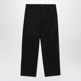 구찌 784049<b>Z7</b>AJV/R GUC-1000 Black cotton pants with Web detail