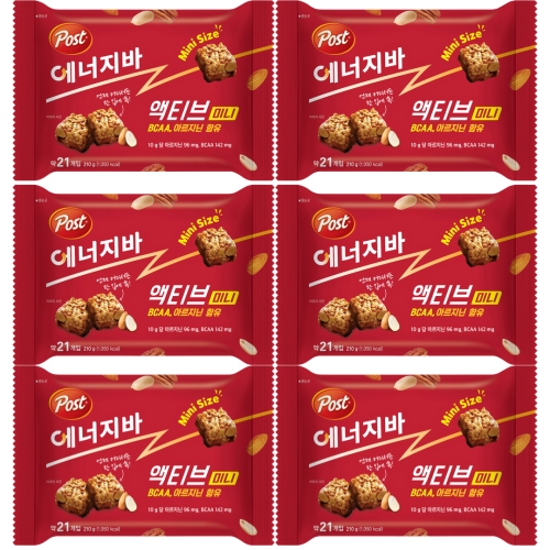 포스트 에너지바 액티브 미니 210g
