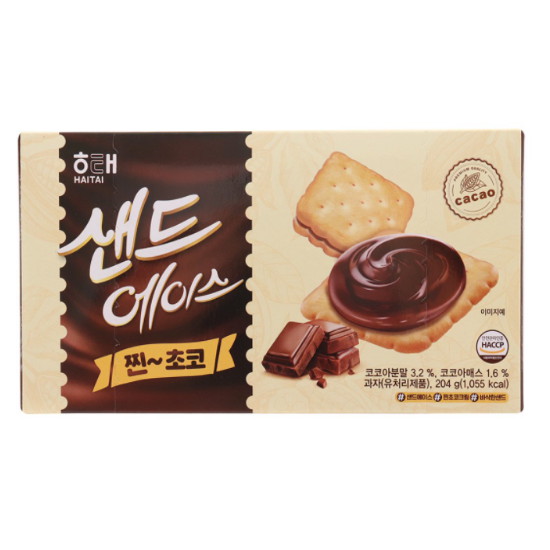 해태제과 샌드 에이스 찐초코 204g (12개)
