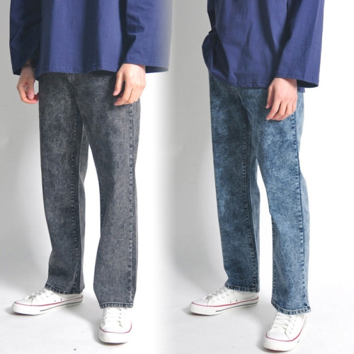 올진 SABA1009 스톤워싱 일자핏 스판 남자청바지 빅사이즈 42까지