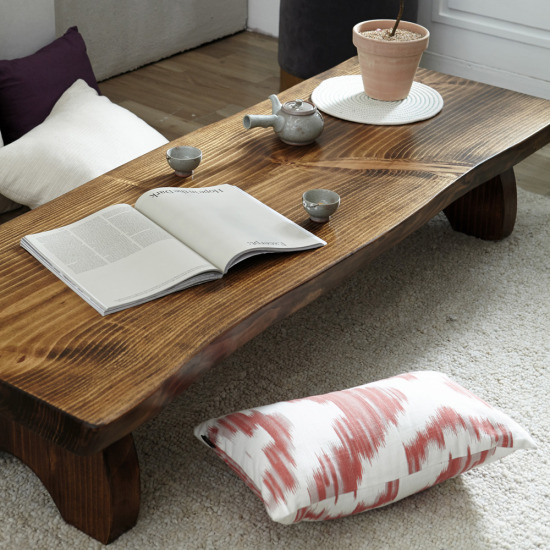 해찬솔원목이야기 소나무 통원목 에코 원목 좌탁 1600