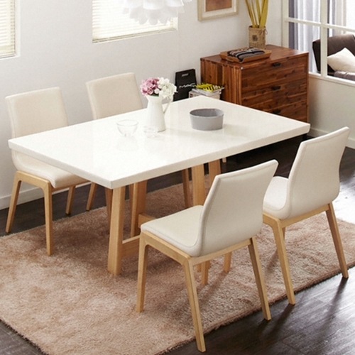 장인가구  아이브 아마르 대리석 식탁 1300 (의자4개)