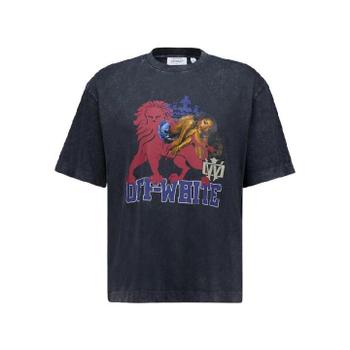 오프화이트 그래픽 오버사이즈 티셔츠 44MAA120S26J005 001 T
