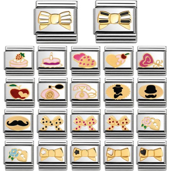 노미네이션 컴포저블클래식 마담무슈 에나멜 18K링크_030285