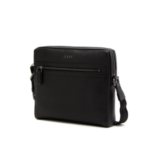 닥스 쇼핑백동봉 블랙 가죽 솔리드 포켓 크로스백 D A3F336BK_이미지