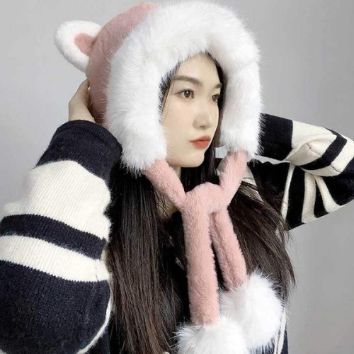 570JLF26 귀달이 자 곰돌이 군밤 귀마개 귀도리 겨울
