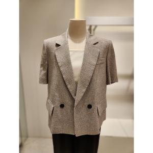 숲(SOUP) 투버튼 숏 반팔 자켓 SZ5JK35_이미지