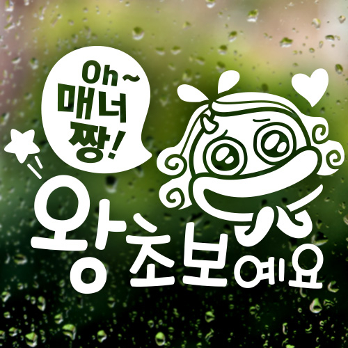 제제데코 oh 매너짱 왕초보예요 (반사스티커)