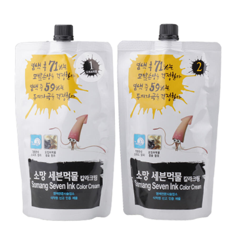 인큐스 소망 세븐 스피드 오징어먹물 크림 염색약 400ml