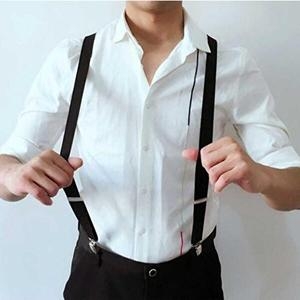 셀러허브 패션 JHQRV5W6_4B Y자 바지멜빵 서스펜더 남성 웨딩 고정집게_이미지
