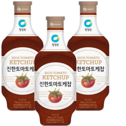 청정원 진한 토마토케찹 760g (3개)_이미지