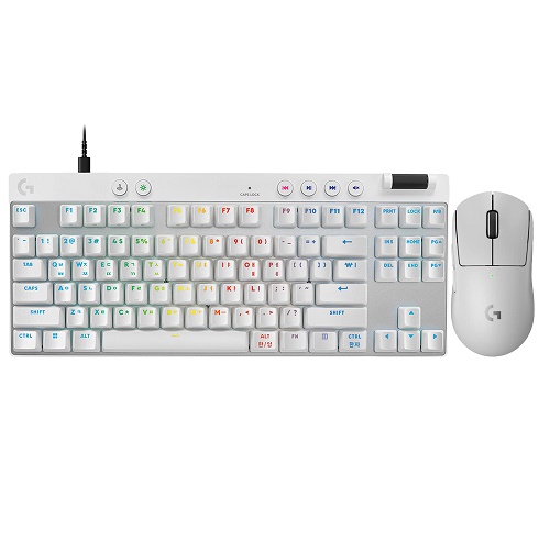 로지텍 G PRO X SUPERLIGHT 2c + PRO X TKL RAPID 키보드 마우스 세트 (화이트)_이미지