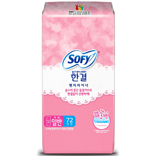 한결 팬티라이너 무향 일반 72개