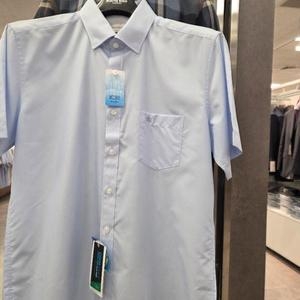 오스틴리드 by 주 파크랜드 청주 블루 에코쿨맥스 스냅단추 반팔 드레스 셔츠 ADS25222 105