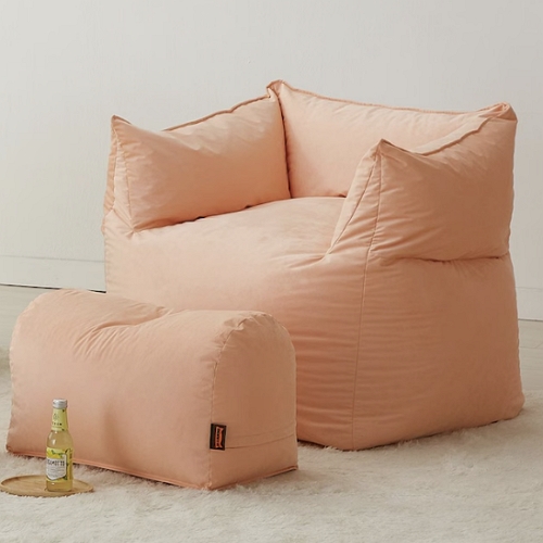 보니타 뉴헤븐 초대형 스웨이드 빈백 1인용 (스툴포함)