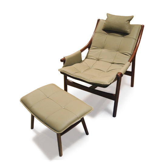 큐엠 스칸딕디자인 크라우네 가죽소파 1인용 (스툴포함)