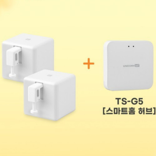 서진네트웍스 유니콘 IoT 스마트스위치 클릭봇 TS-F4+스마트홈허브 TS-G5 (2개)_이미지